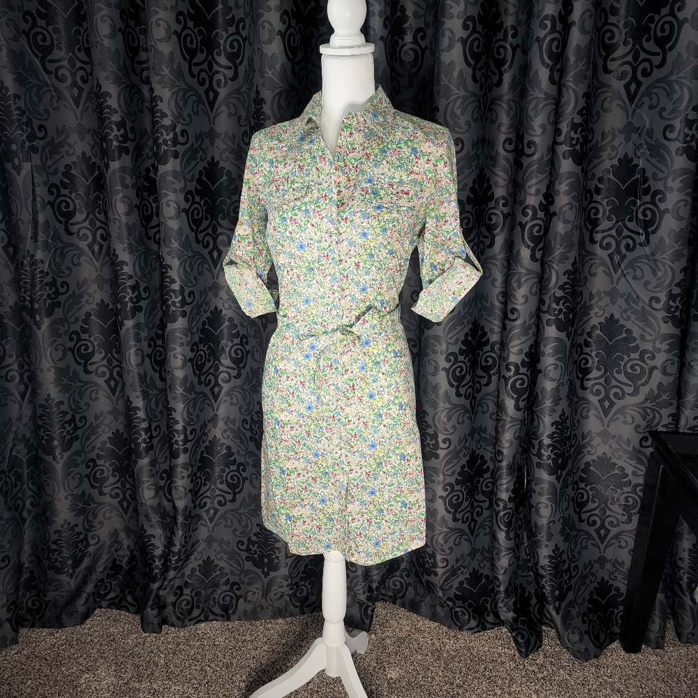 Tommy Hilfiger Summer Floral Shirt Dress, Women's Small